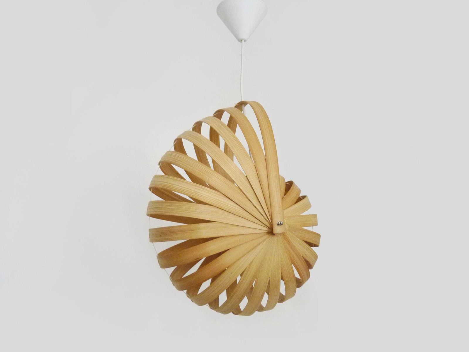 Nautilus Pendant Light In Wooden Slats, 2000s photo 206.0