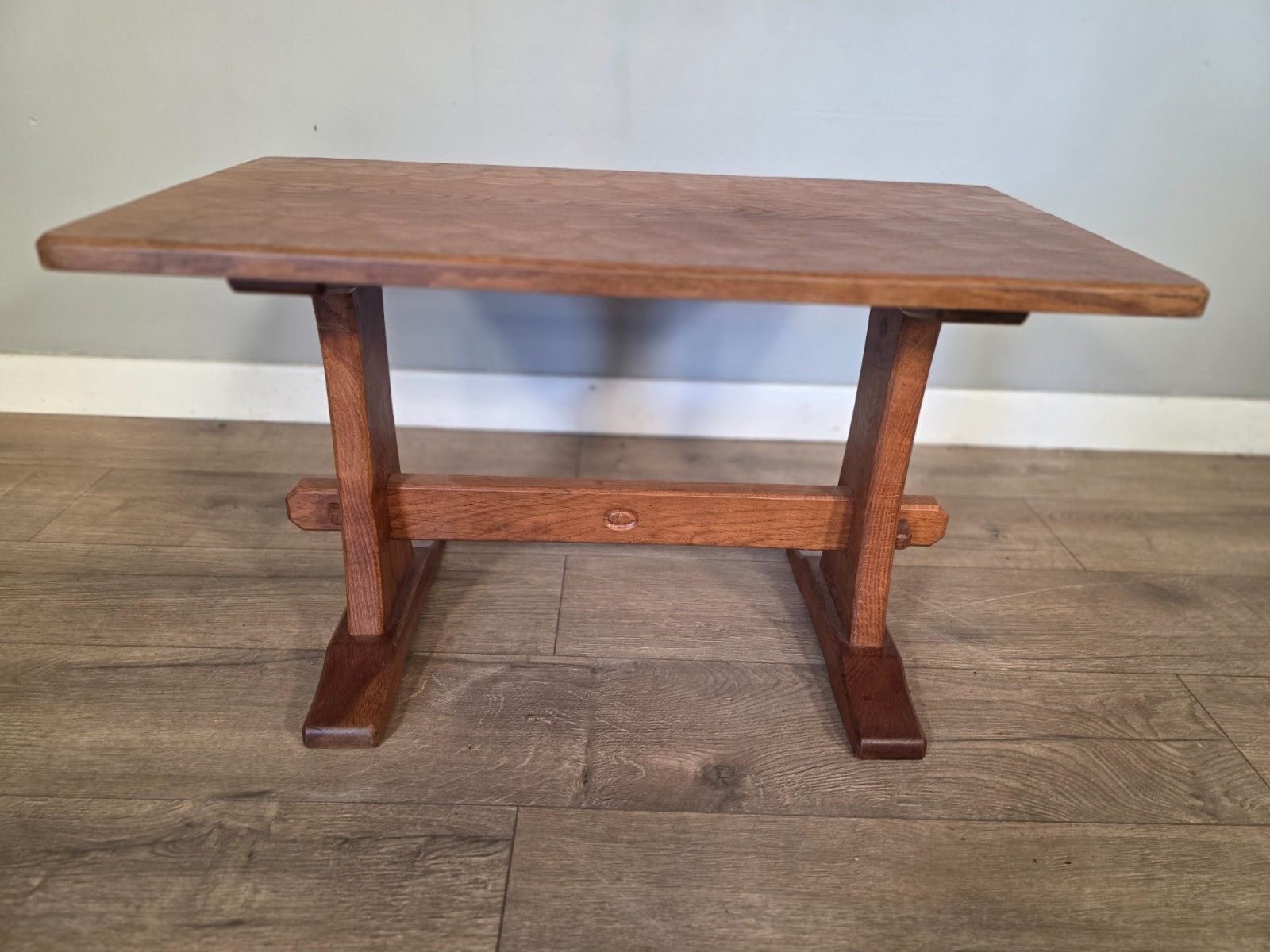 Antique Oak Acornman Arts And Crafts Coffee Table photo 495.0