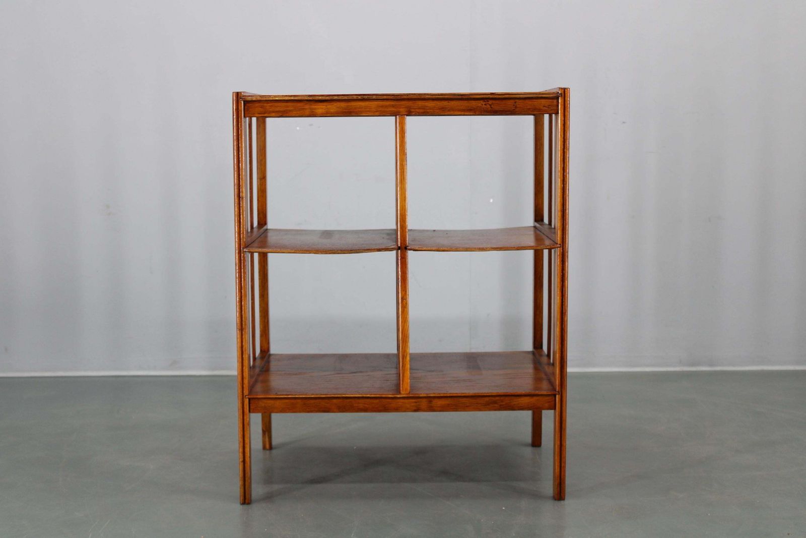 Restored Art Deco Oak Storage Shelf Cabinet, Germany 1930s — Bauhaus Shelving photo furniture