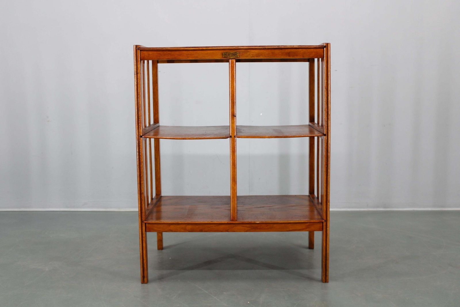 Restored Art Deco Oak Storage Shelf Cabinet, Germany 1930s — Bauhaus Shelving photo 393.0