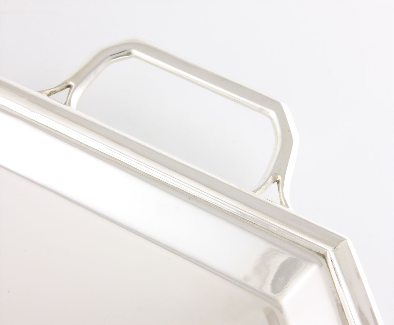 Art Deco Silver Plate Cocktail Tray. Octagonal Drinks Bar Tray. 1930's. photo buy