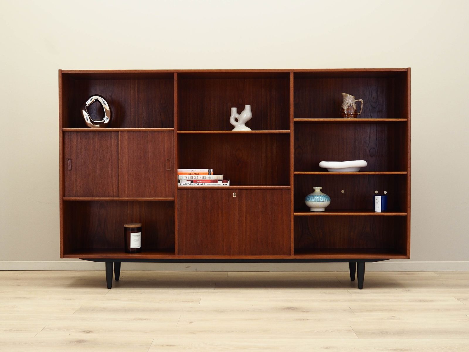 Teak Bookcase, Danish Design, 1970s, Production: Kjeld Bundgard photo furniture