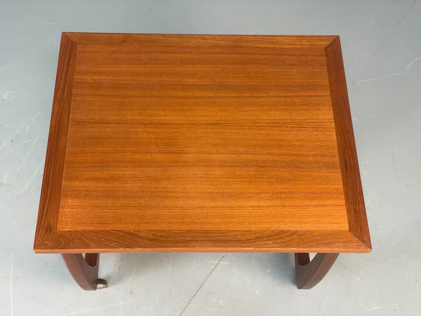 Vintage Teak Side Table On Castors 1970s Mid Century Modern Eb10678 Mwoo photo for sale
