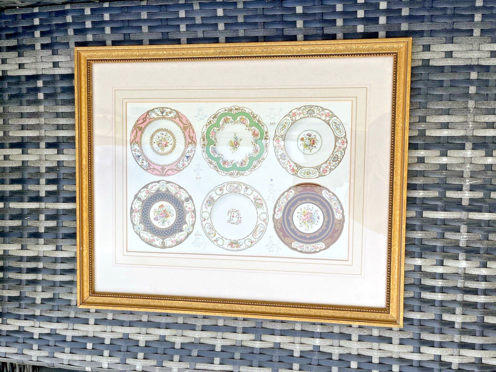 Original Antique Framed Lithograph Showing Sevres Soft Porcelain Edouard Garnier photo furniture