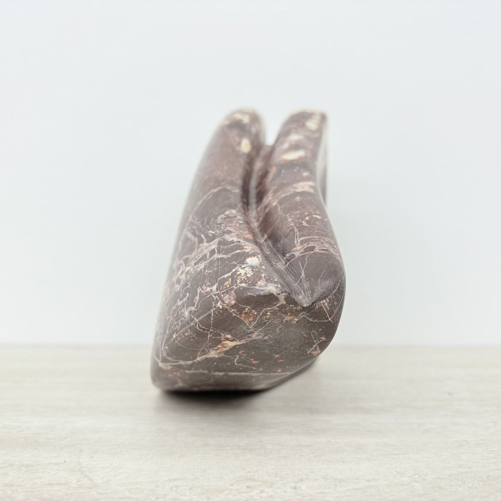 Vintage Mid Century Red Marble Abstract Organic Modern Sculpture , 1980s photo buy