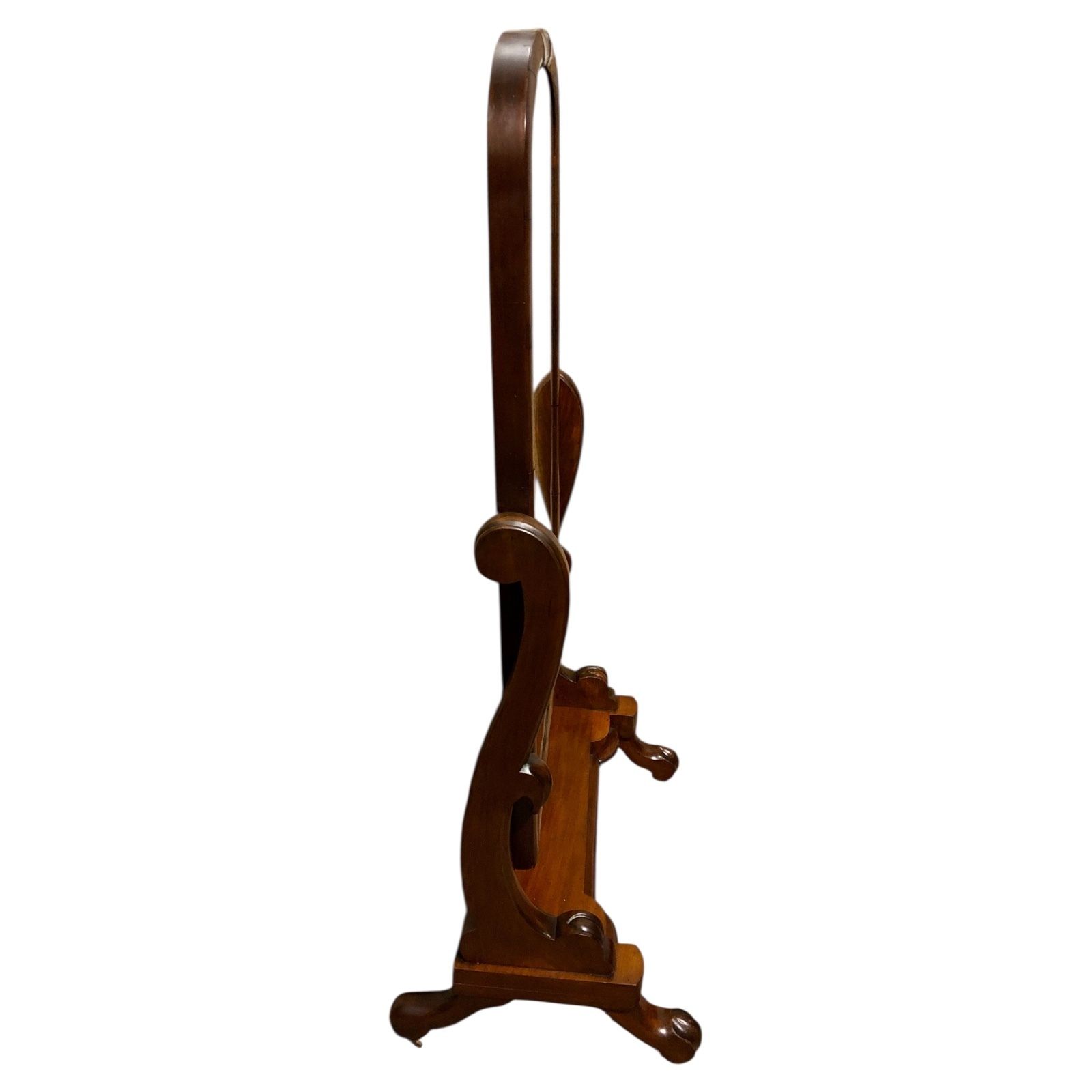 Handsome Victorian Mahogany Cheval Mirror photo Home Decor