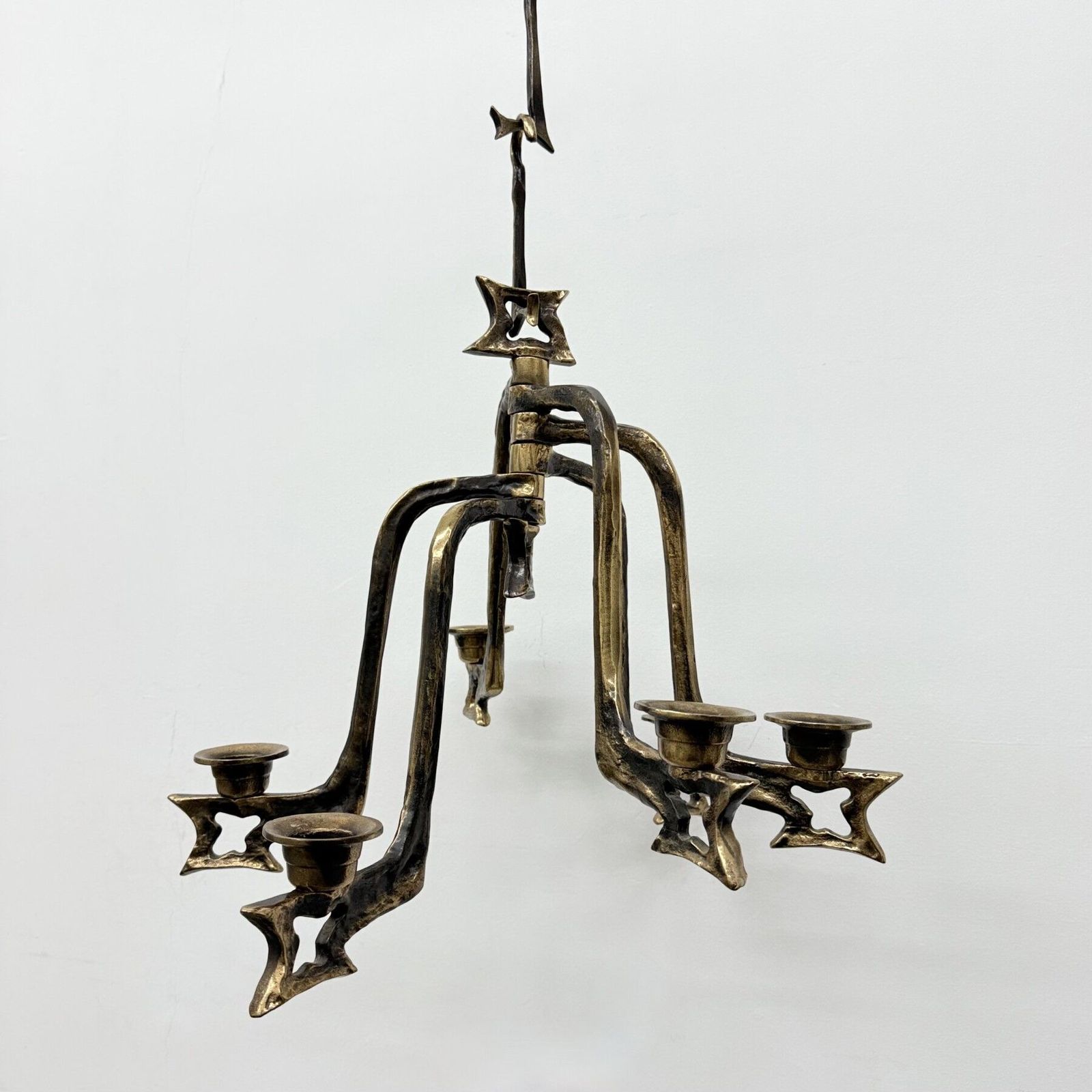 photo buy Grote Brutalistische Bronzen Hangende Kandelaar, Jaren 1970