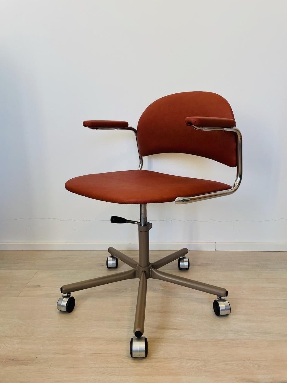Vintage Burgundy Office Chair By Kovona K 107 From Czechoslovakia 1970’s