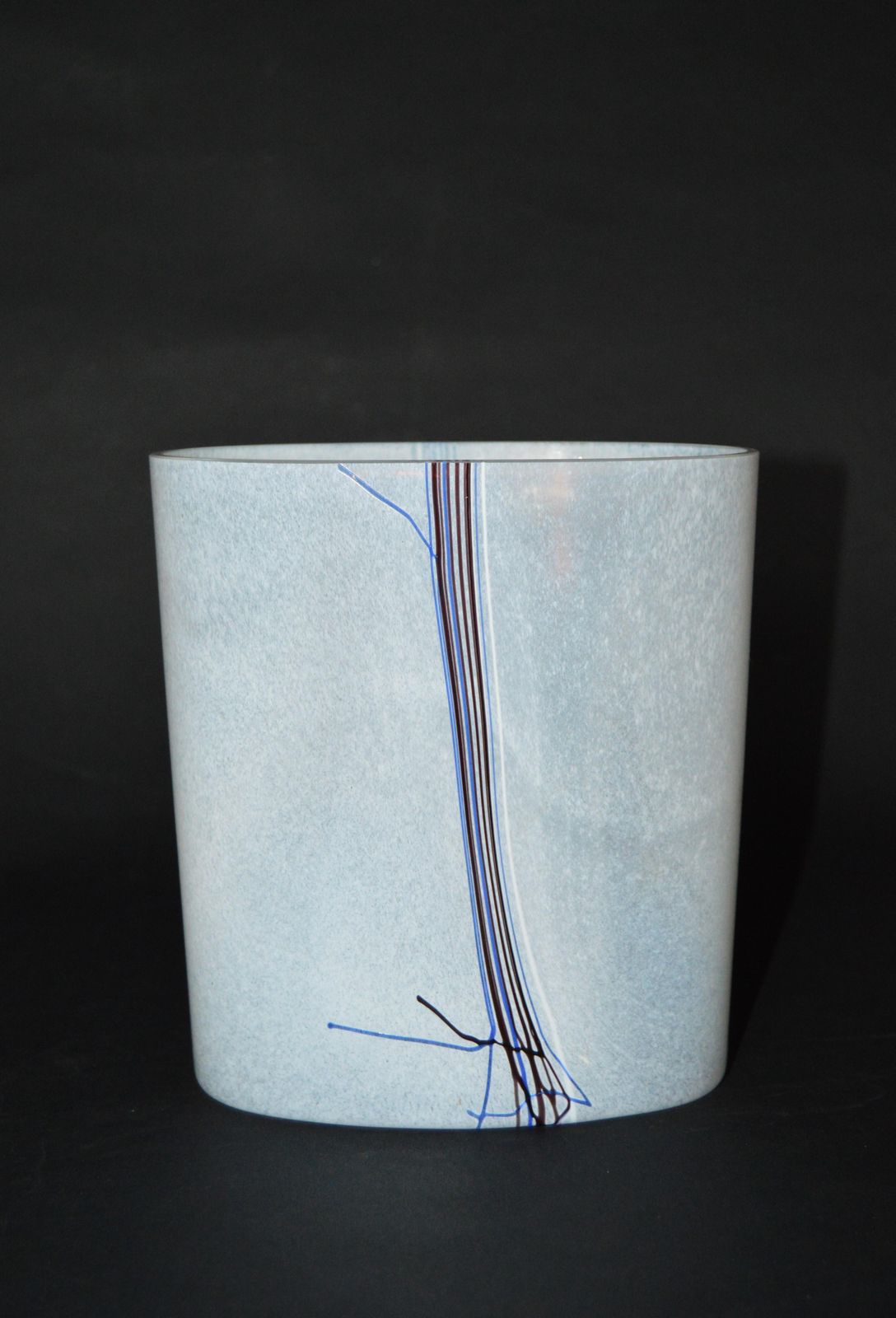 Swedish Art Glass Rainbow Vase By Bertil Vallien For Kosta Boda, 1970s photo furniture