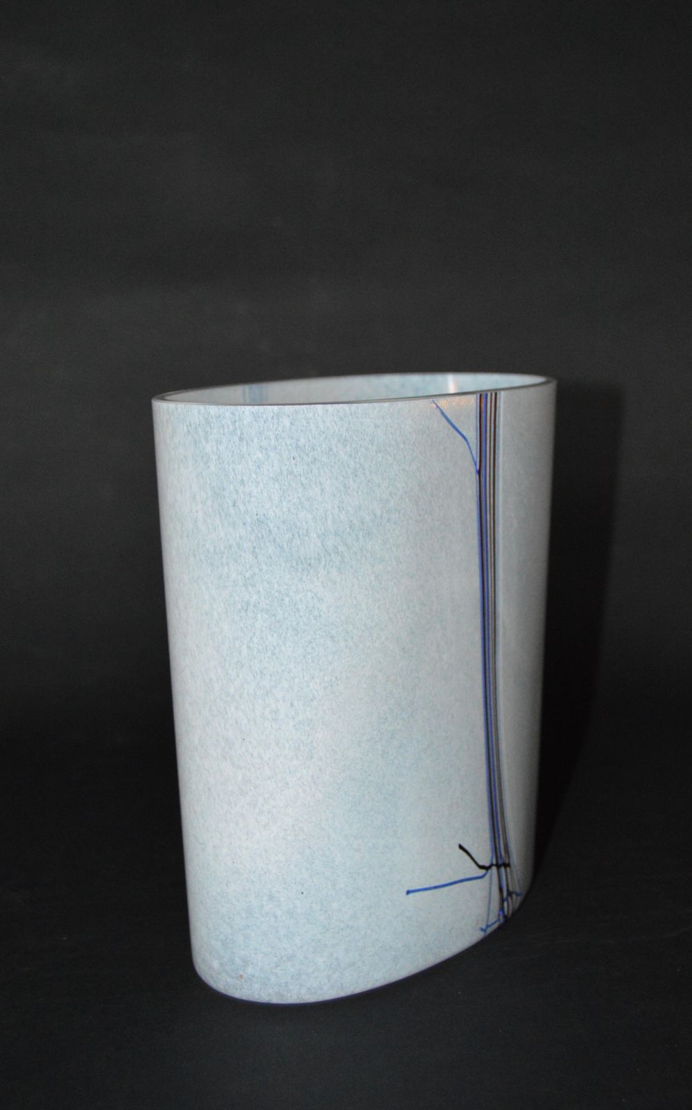 Swedish Art Glass Rainbow Vase By Bertil Vallien For Kosta Boda, 1970s photo for sale
