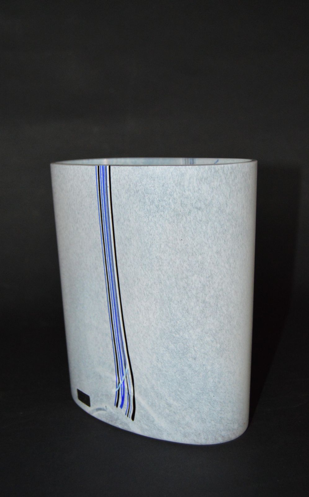 Swedish Art Glass Rainbow Vase By Bertil Vallien For Kosta Boda, 1970s photo 374.9