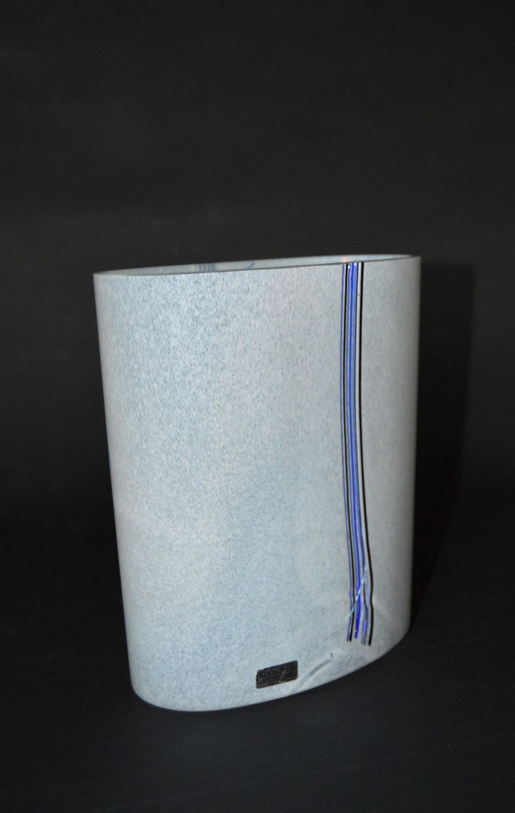 Swedish Art Glass Rainbow Vase By Bertil Vallien For Kosta Boda, 1970s photo vintage