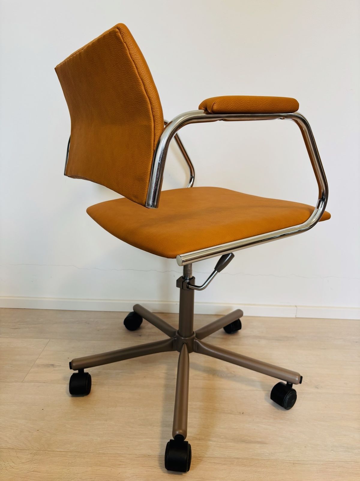 Vintage Dijon Mustard Office Chair By Kovona Model K 380, Czechoslovakia 1970’s photo Furniture