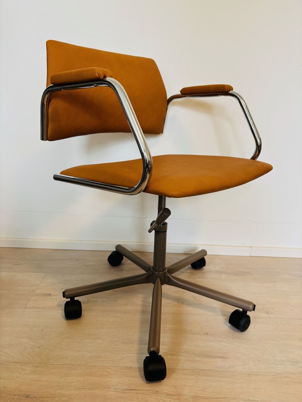 Furniture Vintage Dijon Mustard Office Chair By Kovona Model K 380, Czechoslovakia 1970’s photo