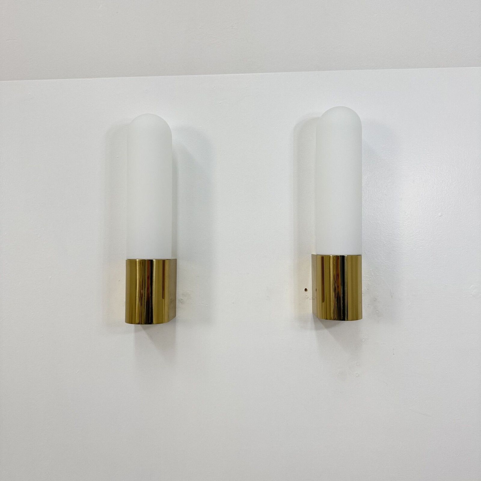 Set Van 2 Limburg Glashütte Wandlampen, Jaren 1970 photo Verlichting