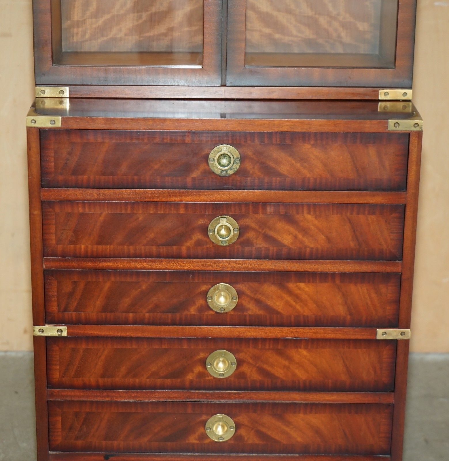Fine Harrods Kennedy Military Campaign Hardwood Bookcases Inc Chest Of Drawers photo 2950.0