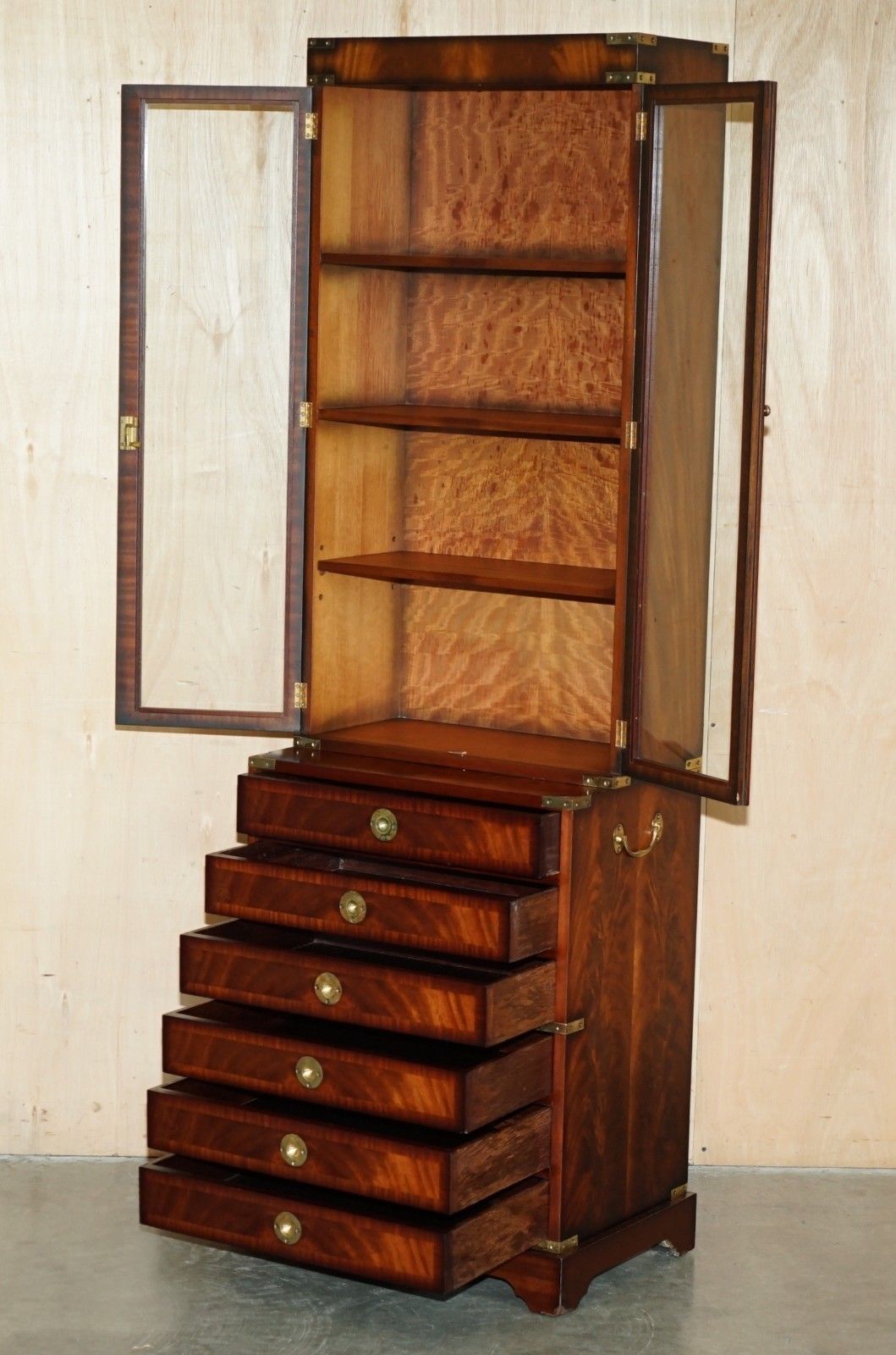 photo vinterior Fine Harrods Kennedy Military Campaign Hardwood Bookcases Inc Chest Of Drawers