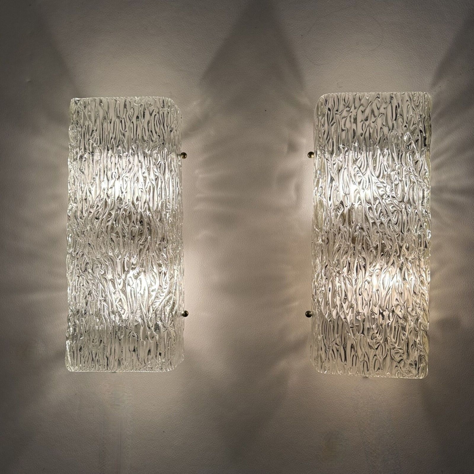 Pair Of Austrian Large Midcentury Murano “Florian” Wall Sconce By Kalmar Franken, 1970s photo vintage
