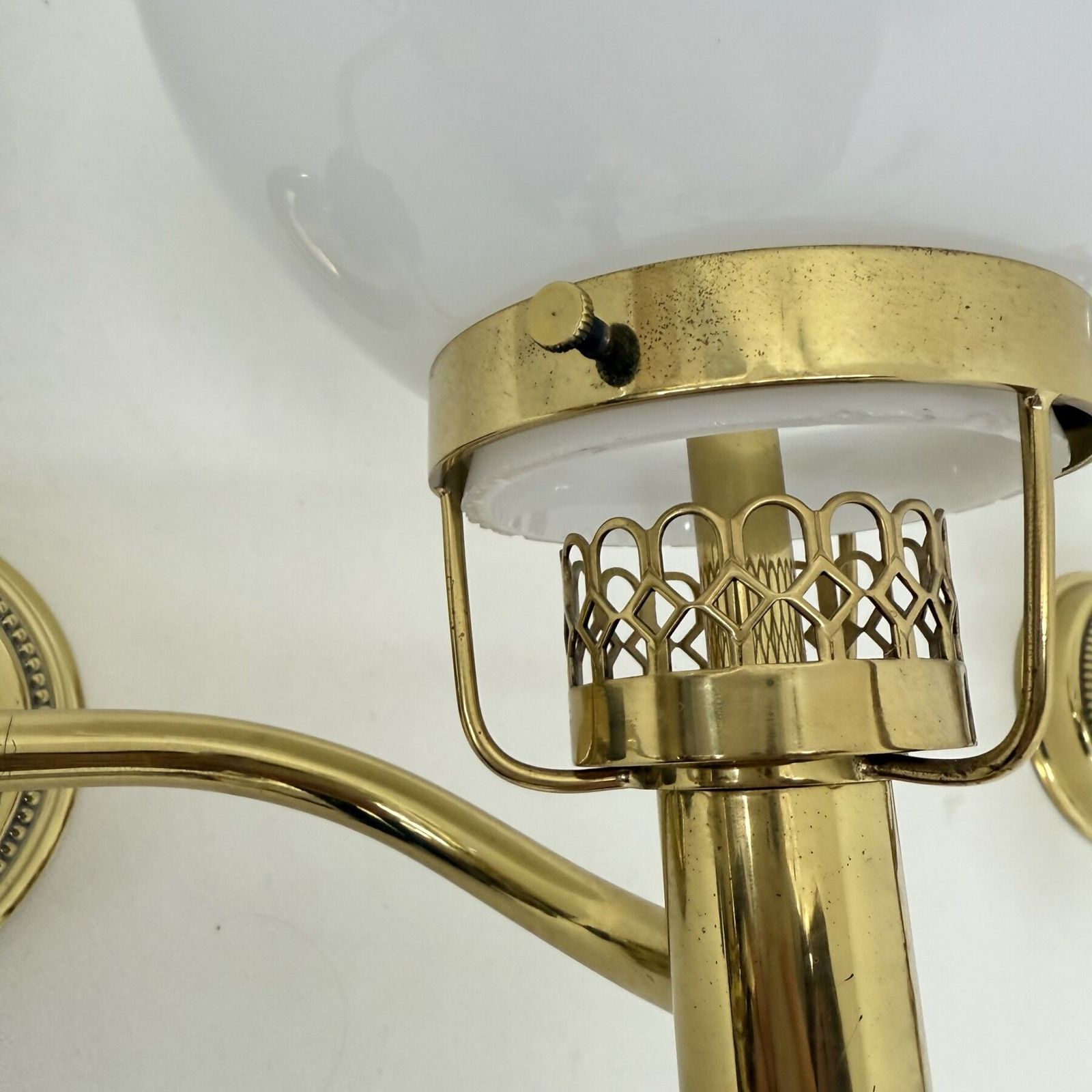 photo furniture Maison Jansen Style Polished Brass Sconces By Vereinigte Werkstätten München, 1970s