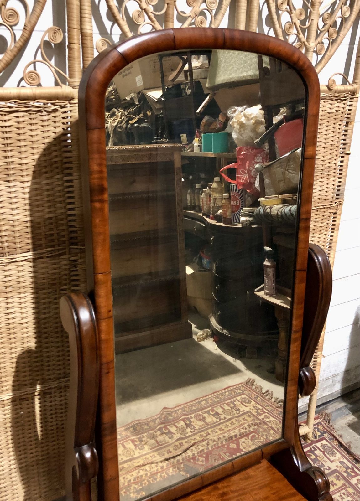 photo buy Handsome Victorian Mahogany Cheval Mirror