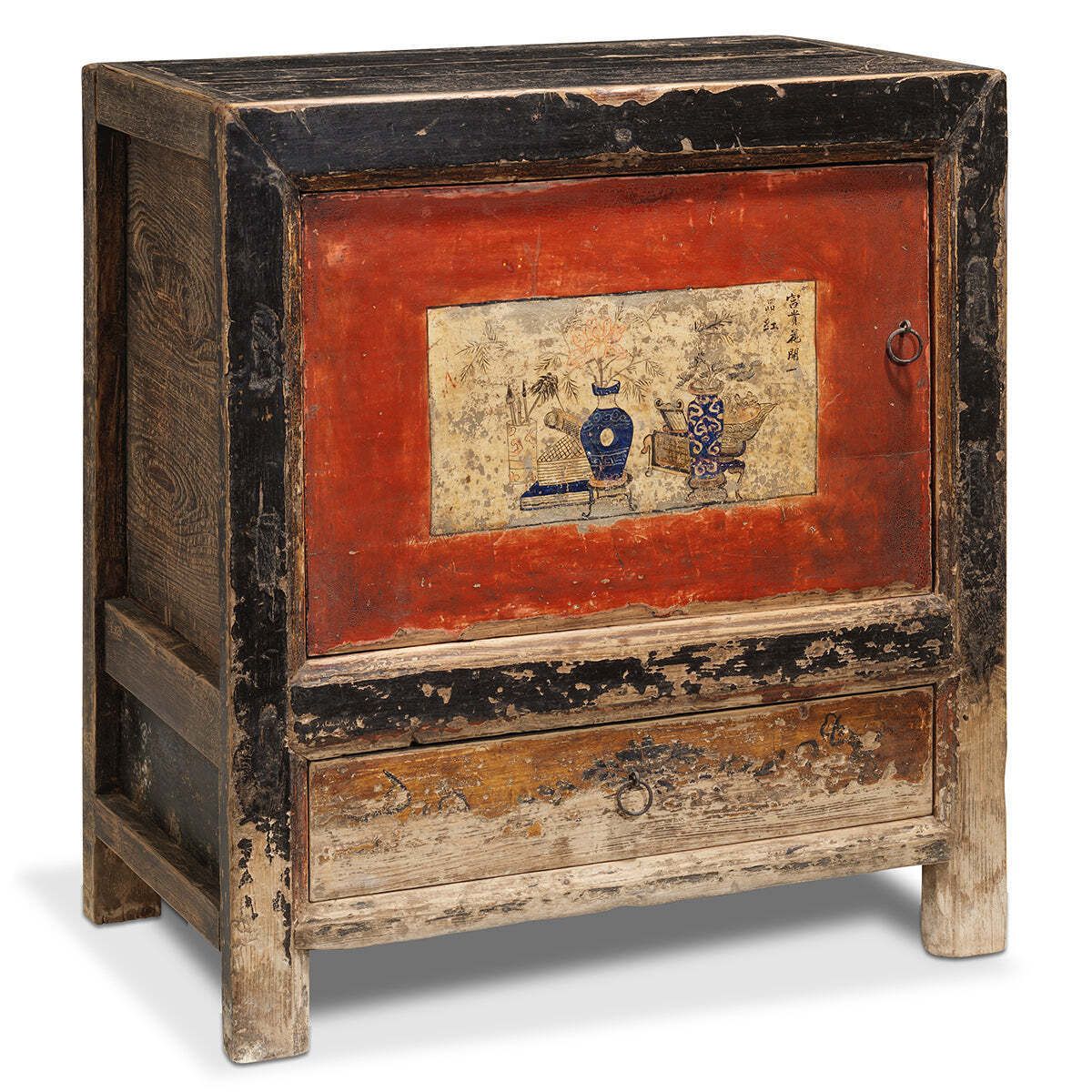 Painted Gansu Side Cabinet, 1900s