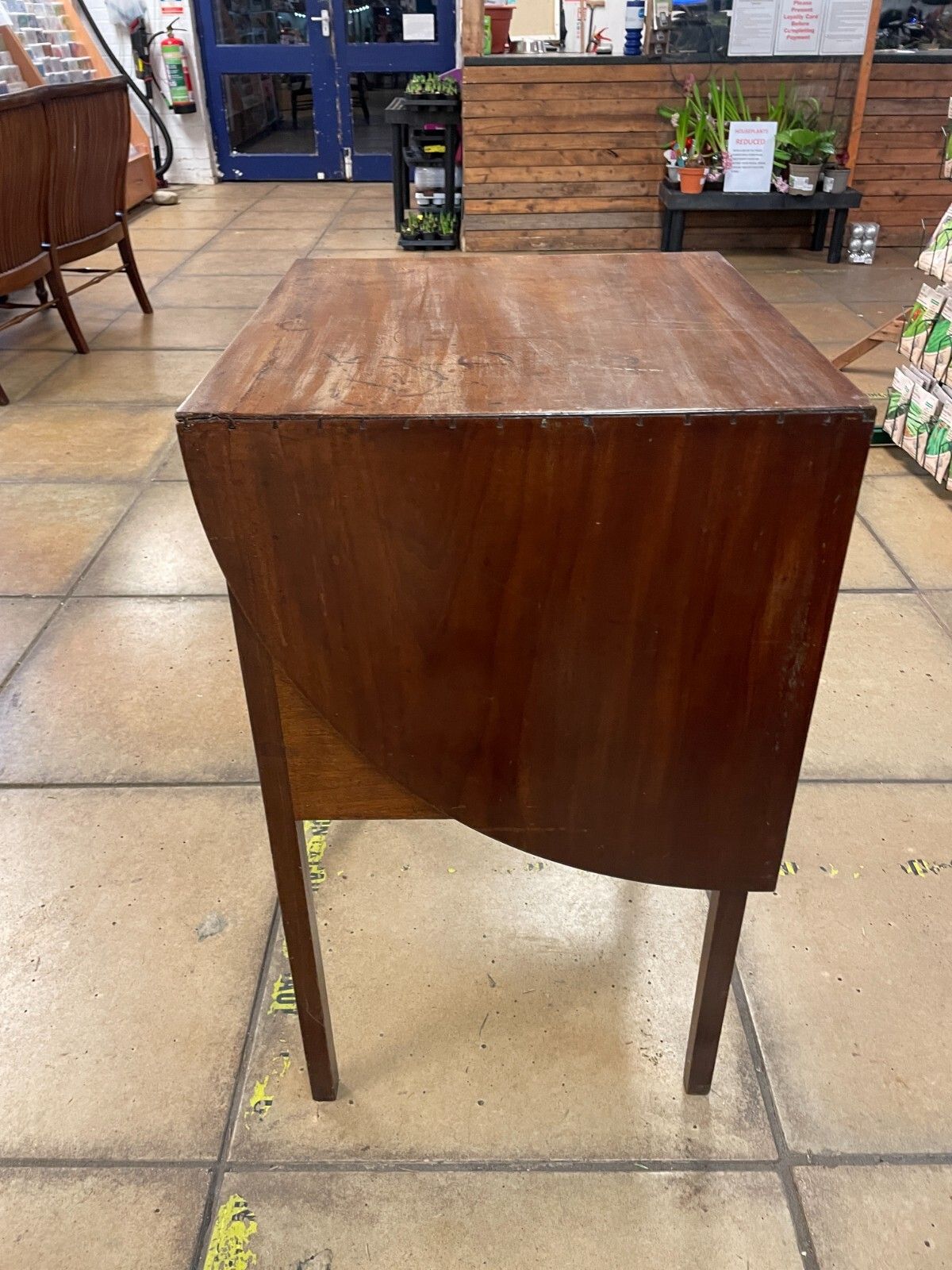Georgian Original Antique Mahogany Washstand With Cupboard & Hinged Top photo vinterior
