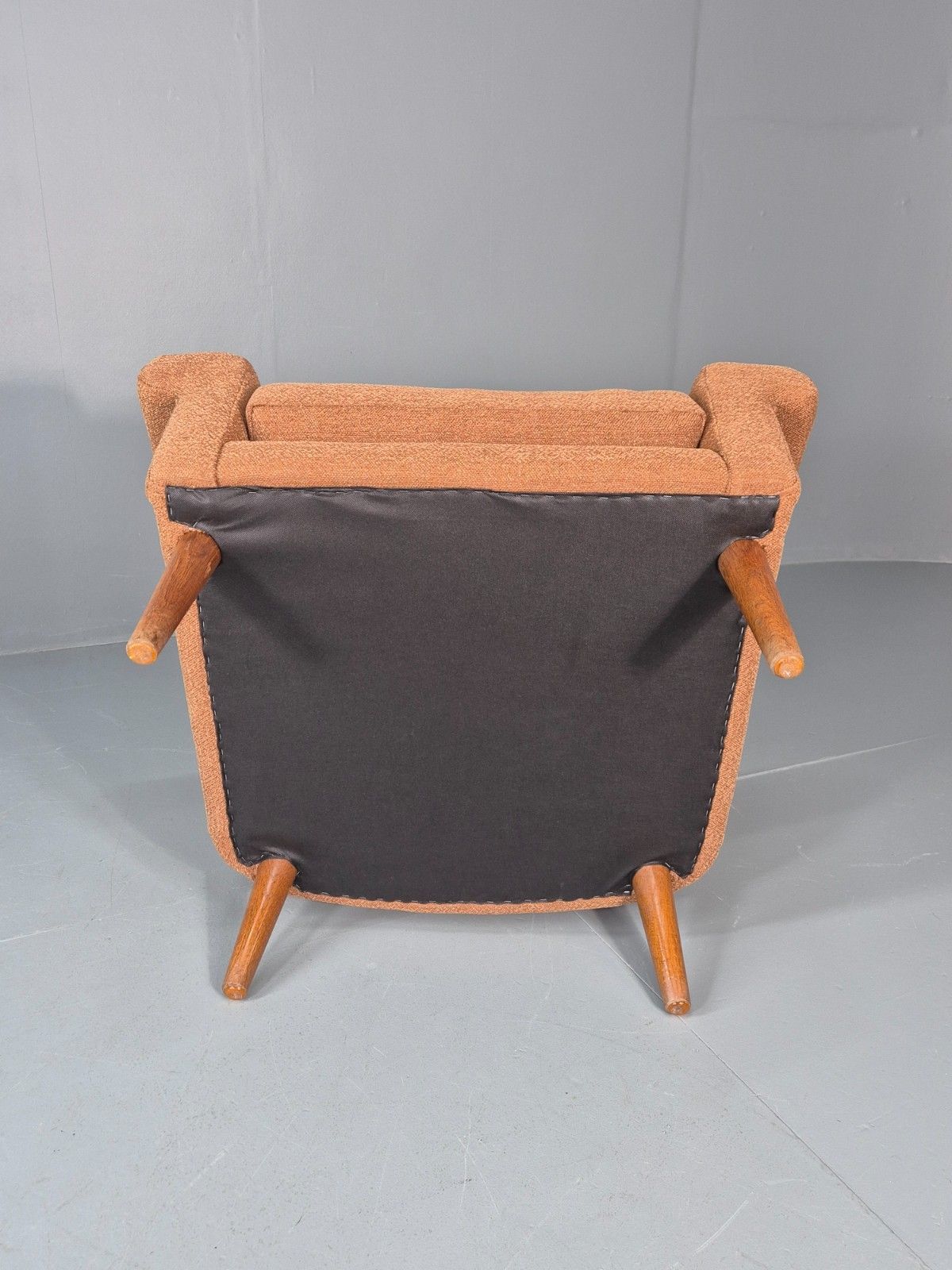 Mid Century Lounge Chair Danish 1960s New Upholstery Retro Teak Leg Eb11020 Mnor photo buy