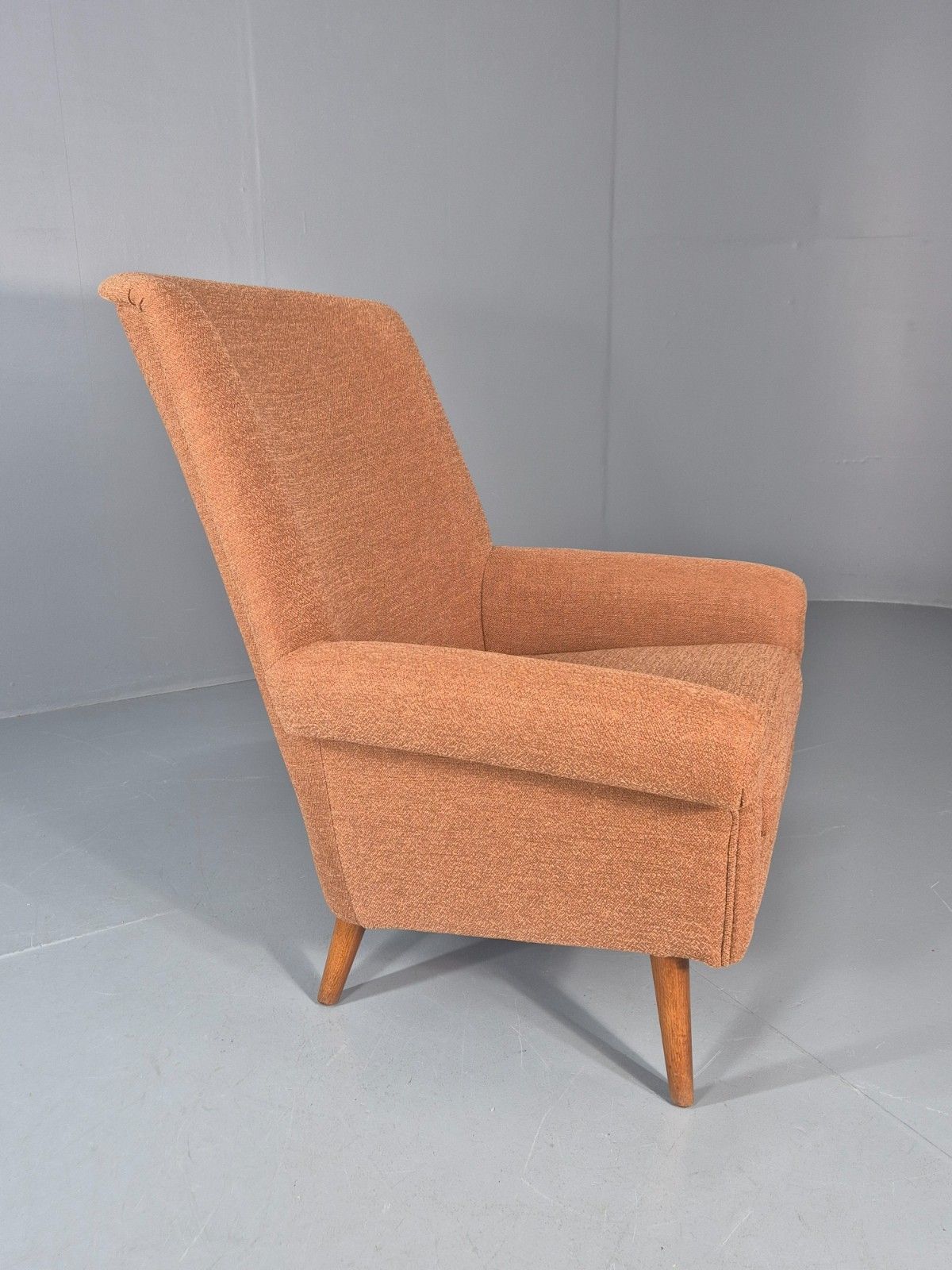 photo furniture Mid Century Lounge Chair Danish 1960s New Upholstery Retro Teak Leg Eb11020 Mnor