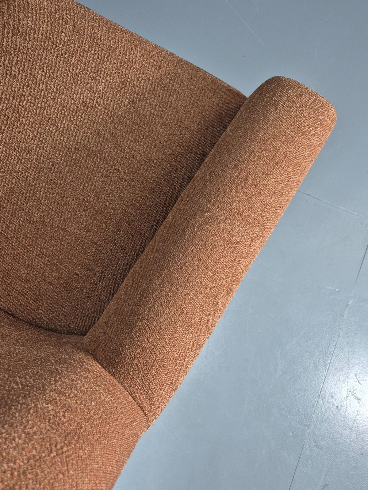 Furniture Mid Century Lounge Chair Danish 1960s New Upholstery Retro Teak Leg Eb11020 Mnor photo