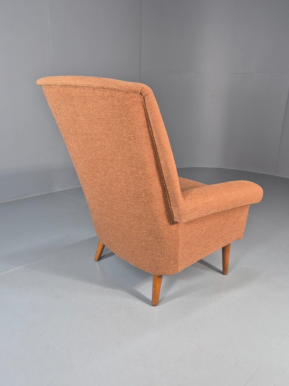 850.0 Mid Century Lounge Chair Danish 1960s New Upholstery Retro Teak Leg Eb11020 Mnor photo
