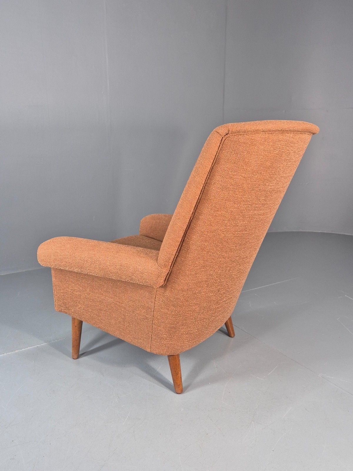 photo buy Mid Century Lounge Chair Danish 1960s New Upholstery Retro Teak Leg Eb11020 Mnor