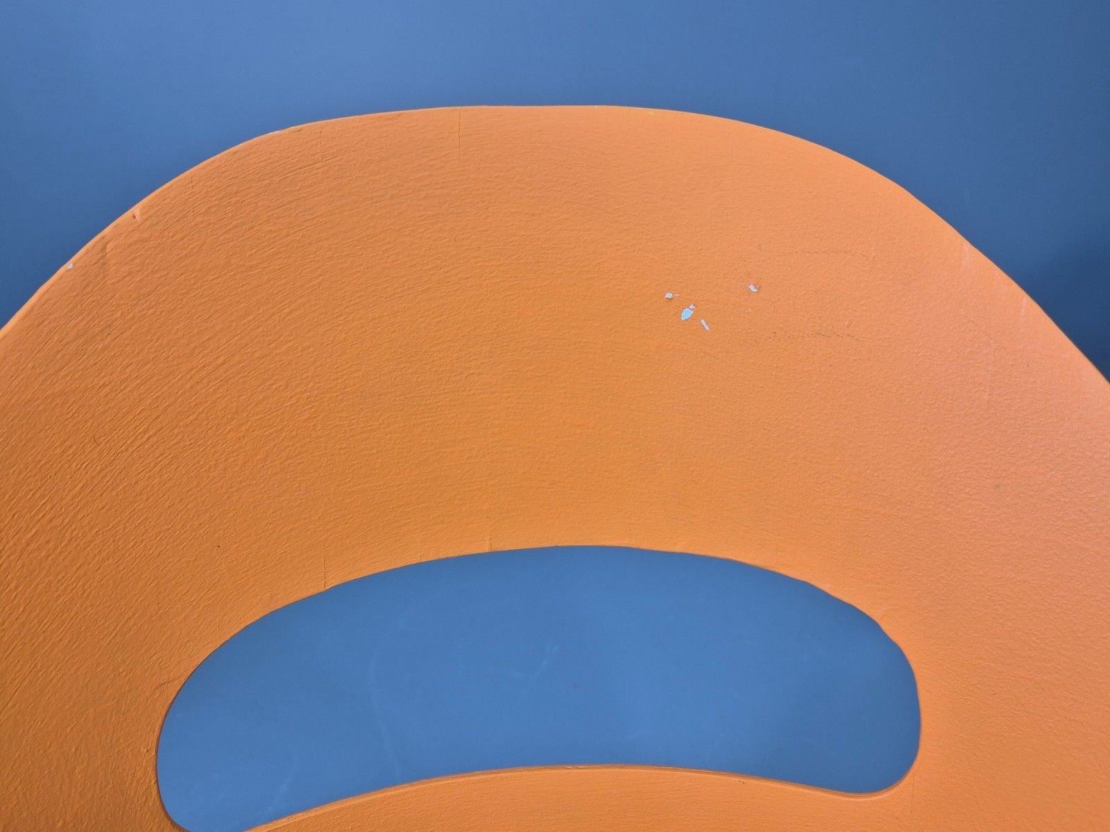 photo for sale 2 Vintage Retro Curved Plywood Chairs Orange 1970s Holdaway Style Eb10929 Mnor