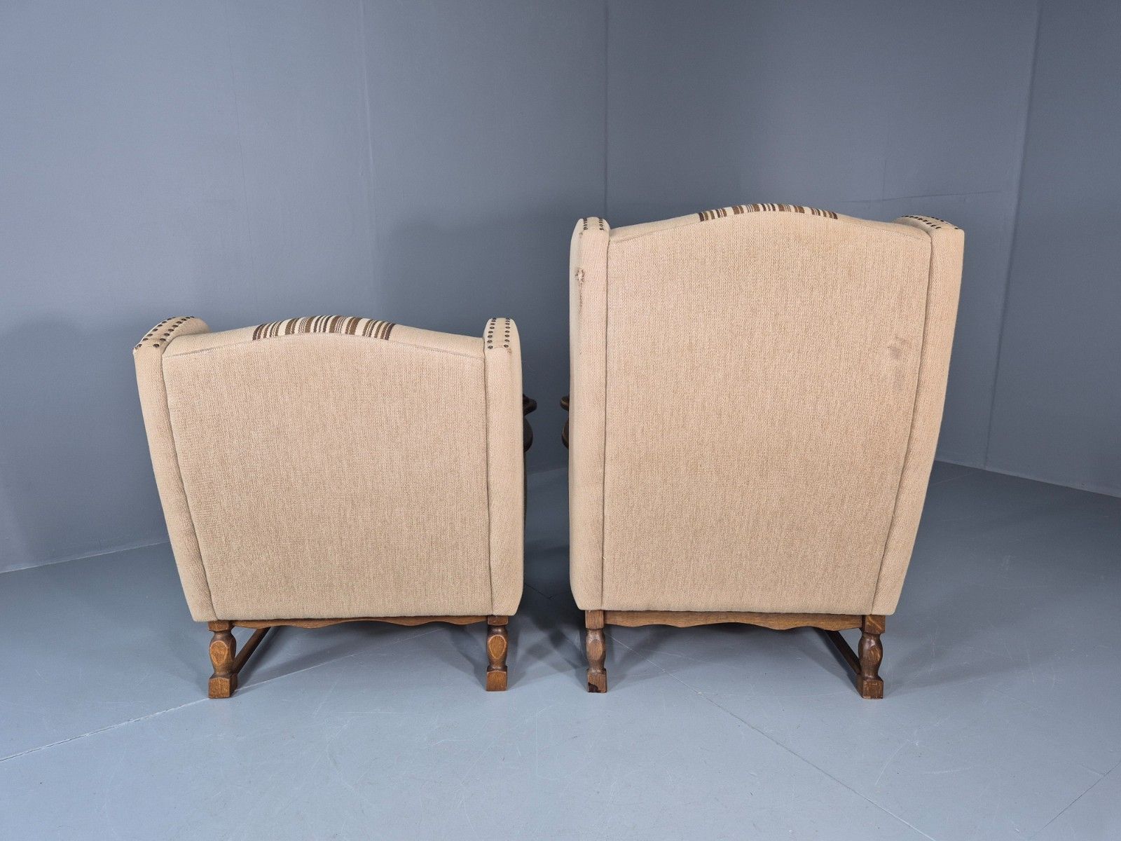 Furniture 2 Retro Lounge Chairs Danish 1970s Design Kjaernulf Stylings  Eb10781 Vclo photo