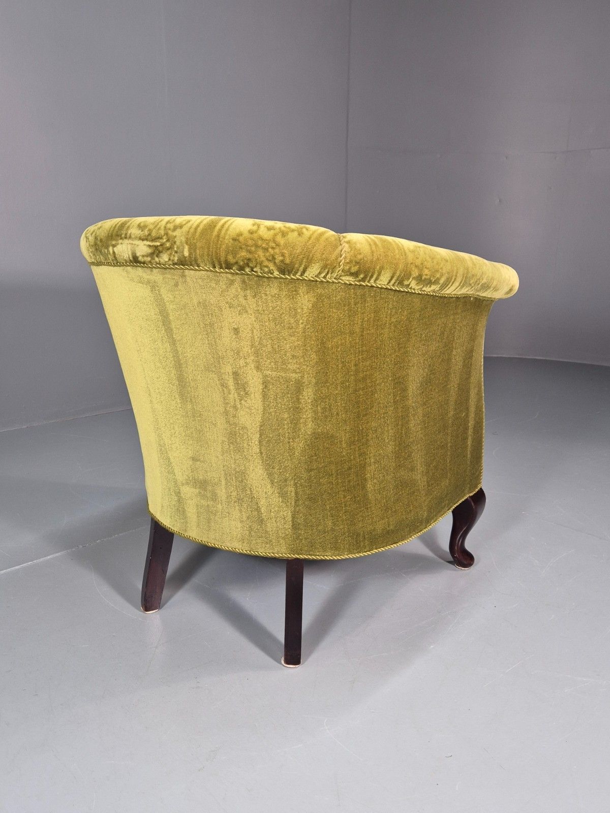 Furniture Vintage Art Deco Danish Tub Chair Green Moquette 1940s  Eb10775 Vclo photo