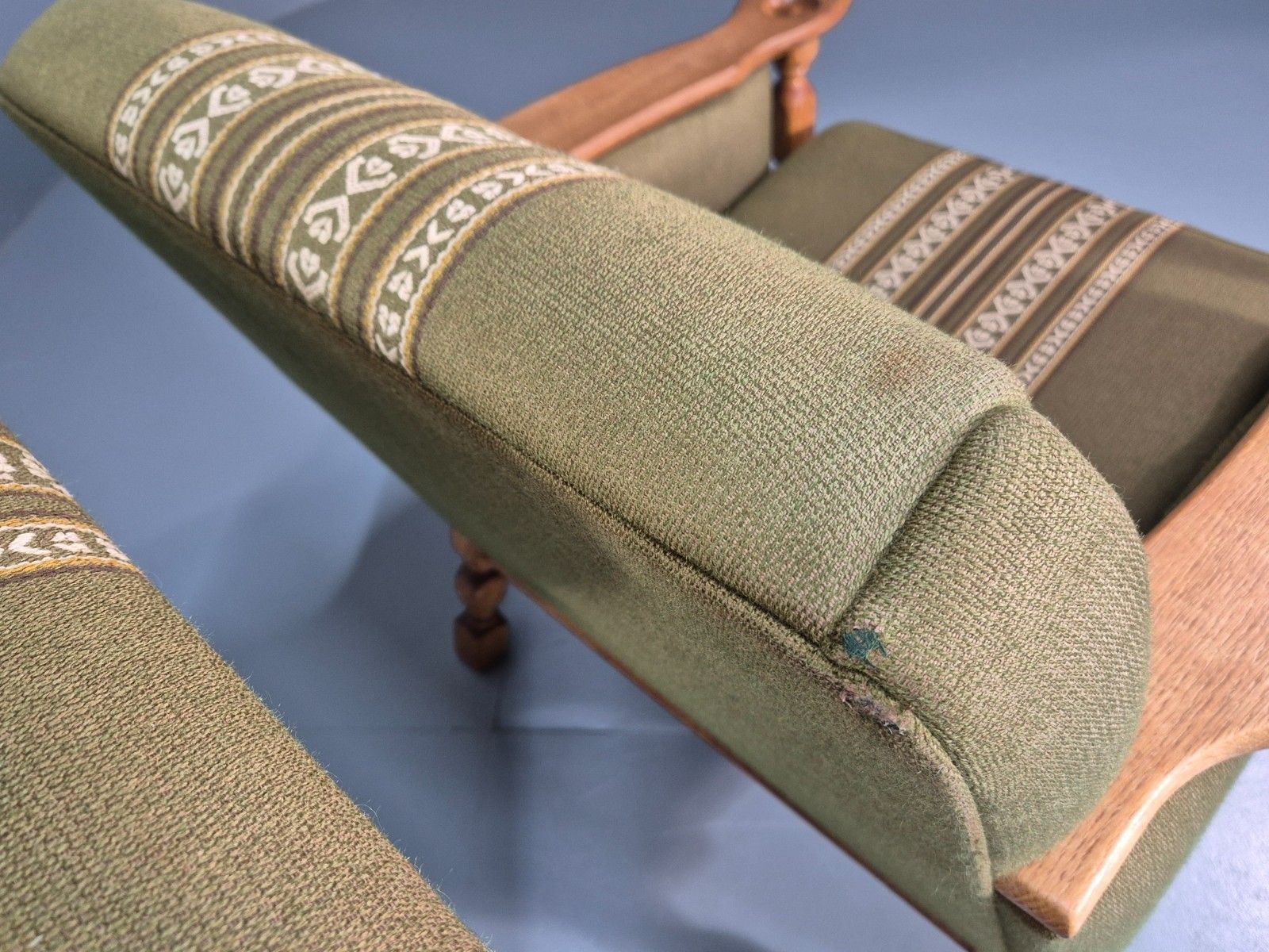 photo buy 2 Kjaernulf Lounge Chairs Retro 1970s Green Light Oak Retro Eb10750 Vclo