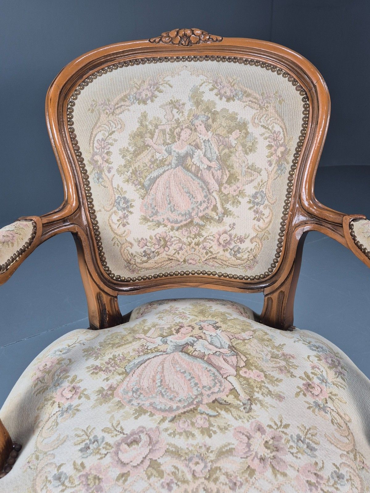 Vintage Rococo Lounge Chair 1960s Danish Retro Repro Eb10734 Vclo photo vinterior