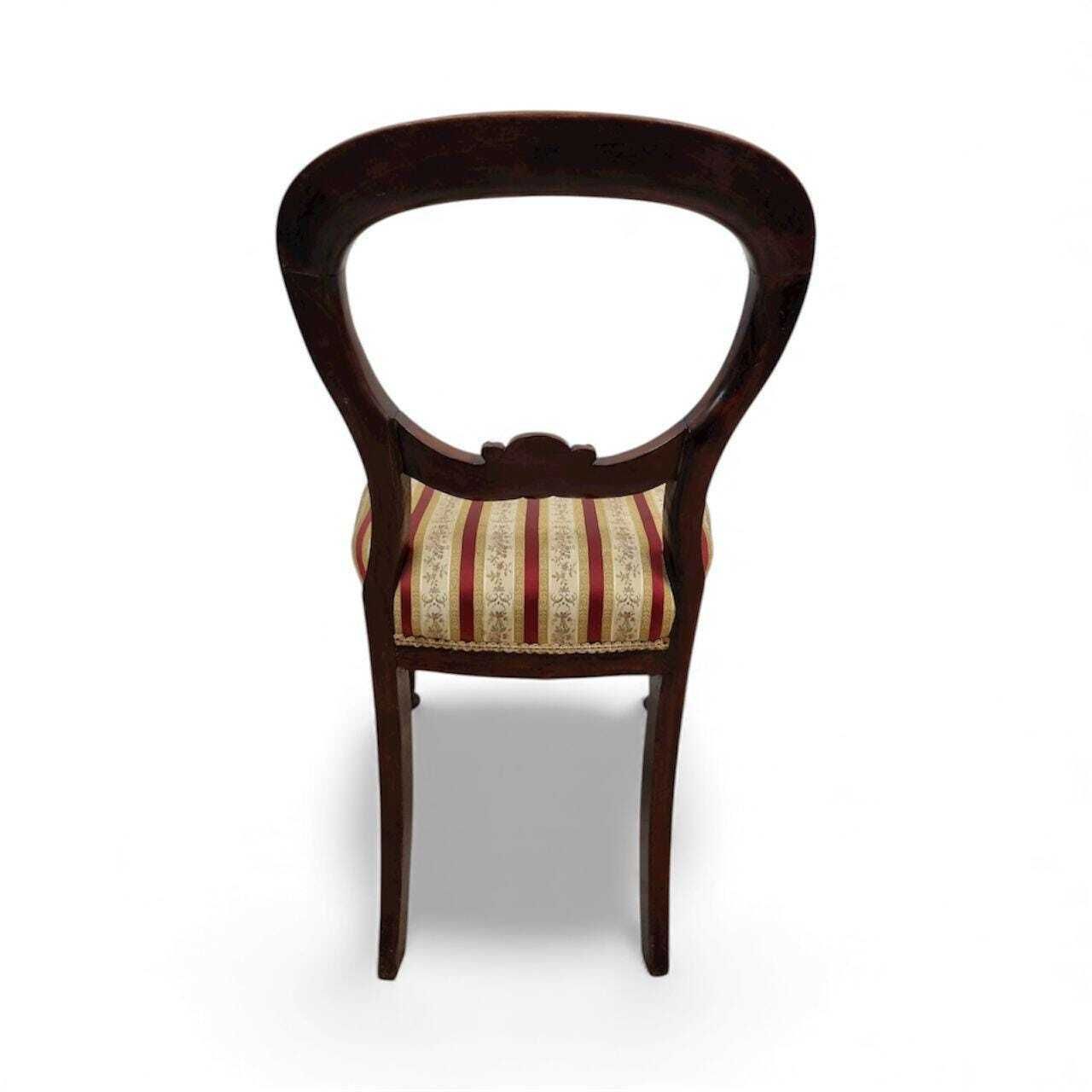 Antique Victorian Mahogany Balloon Back Chair / C.1880 / Free Delivery photo vintage