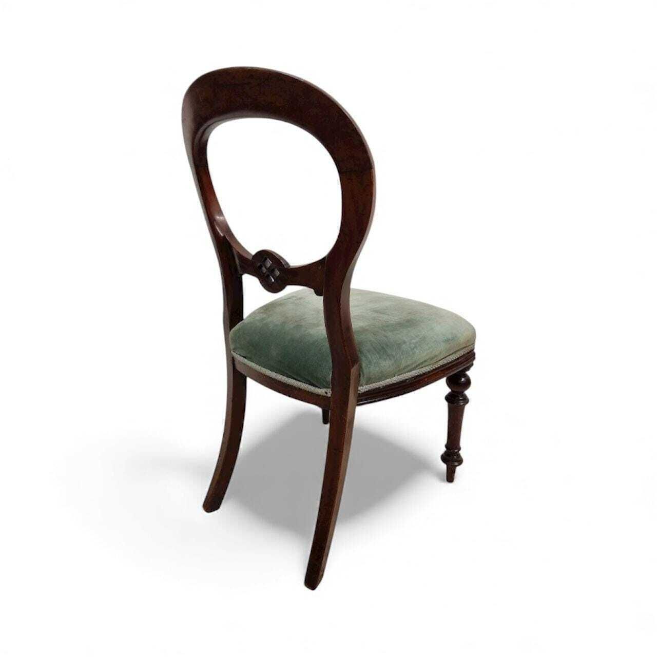 photo furniture Antique Victorian Mahogany Balloon Chair / 1870s / Free Delivery