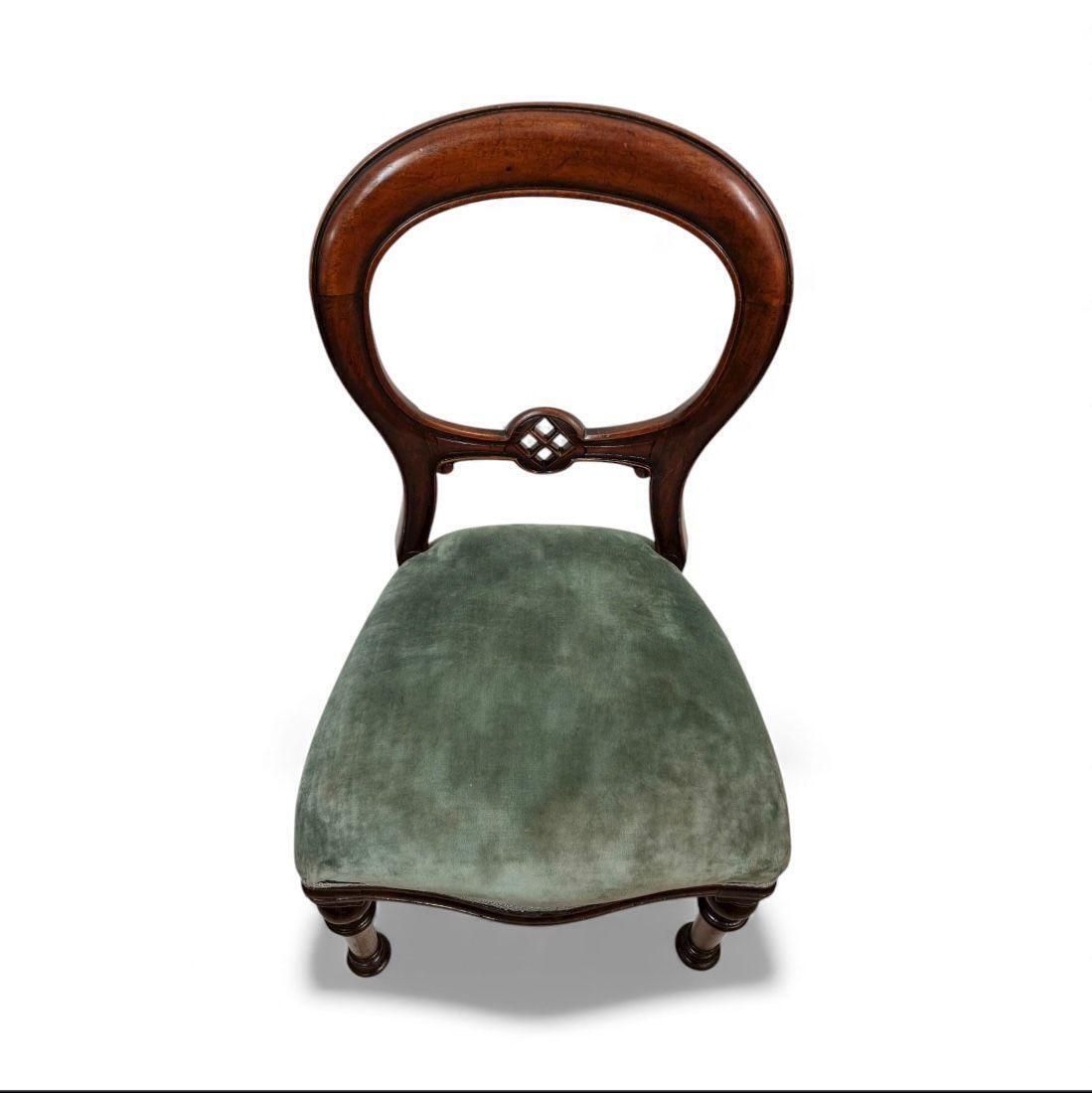 photo for sale Antique Victorian Mahogany Balloon Chair / 1870s / Free Delivery