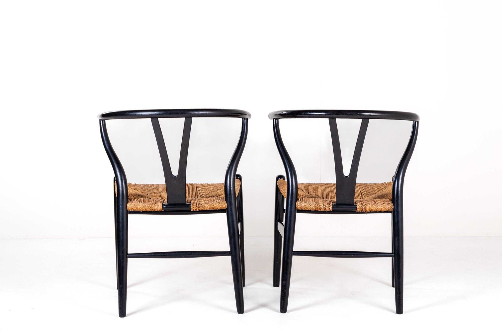 Set Of 2 Hans Wegner Ch24 Wishbone Chairs, Danish Mid Century Modern photo Furniture
