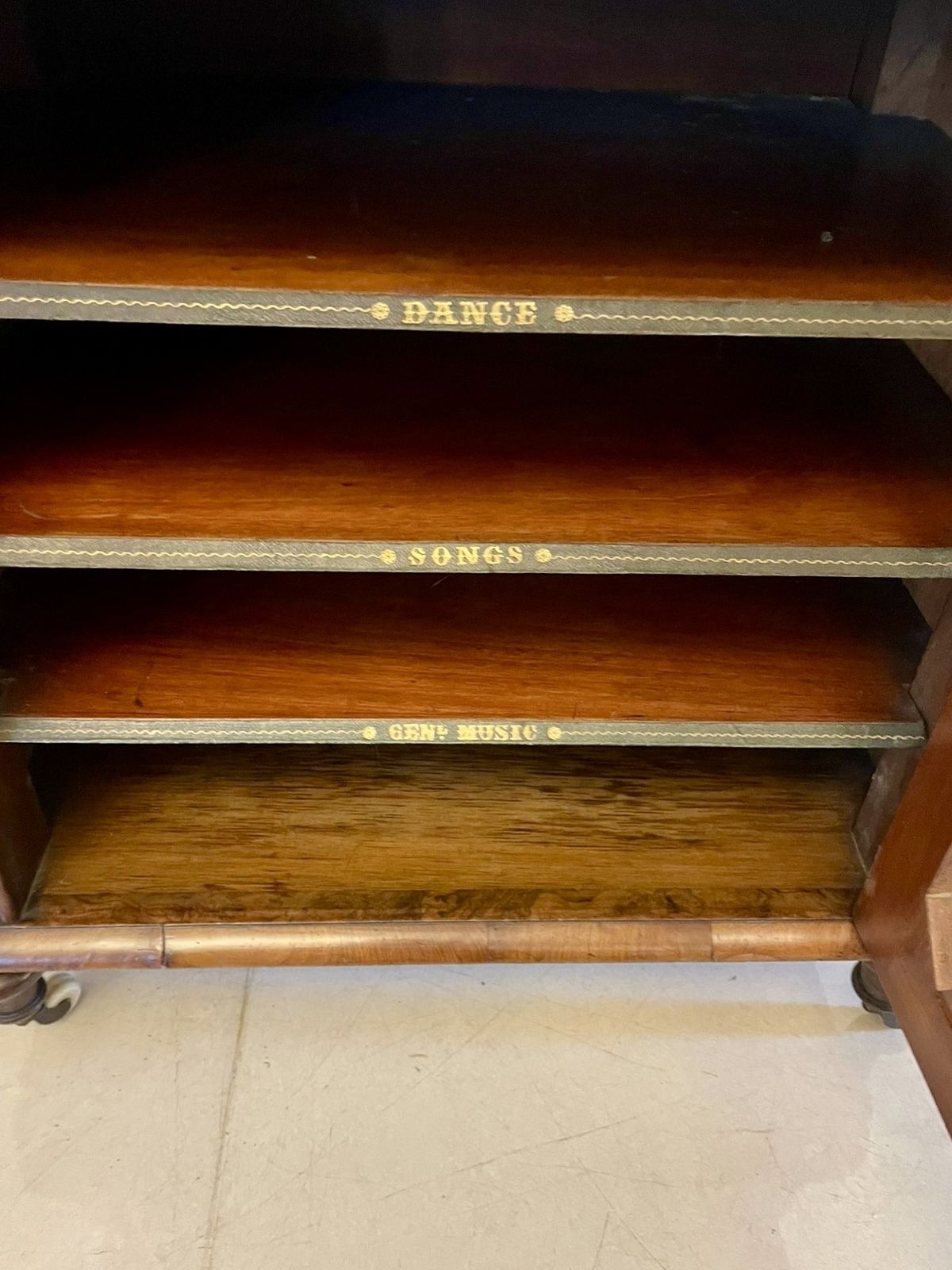 Outstanding Quality Antique 19th Century Burr Walnut Canterbury Music Cabinet photo Furniture