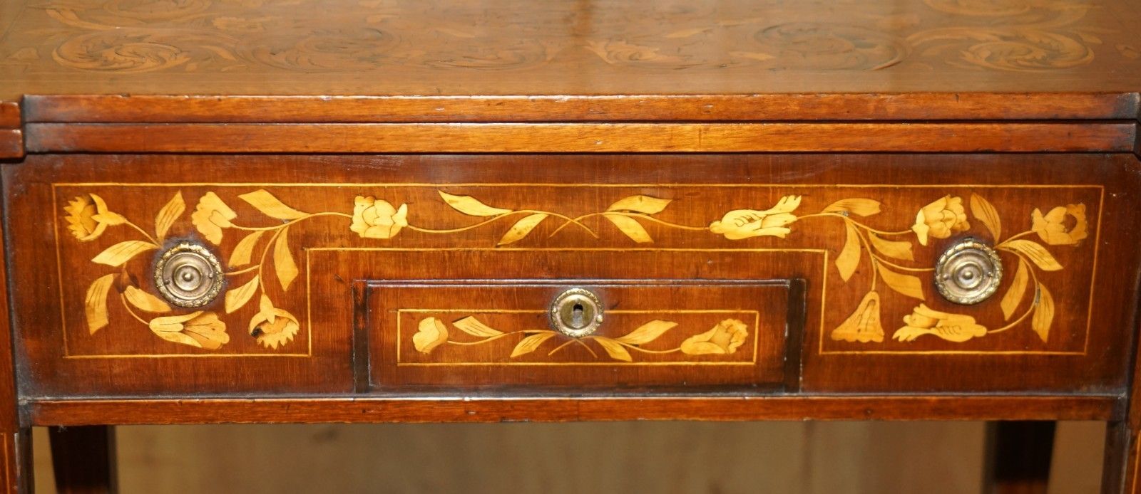 Fully Restored Circa 1800 Dutch Marquetry Inlaid Chess Poker Games Cards Table photo 3950.0