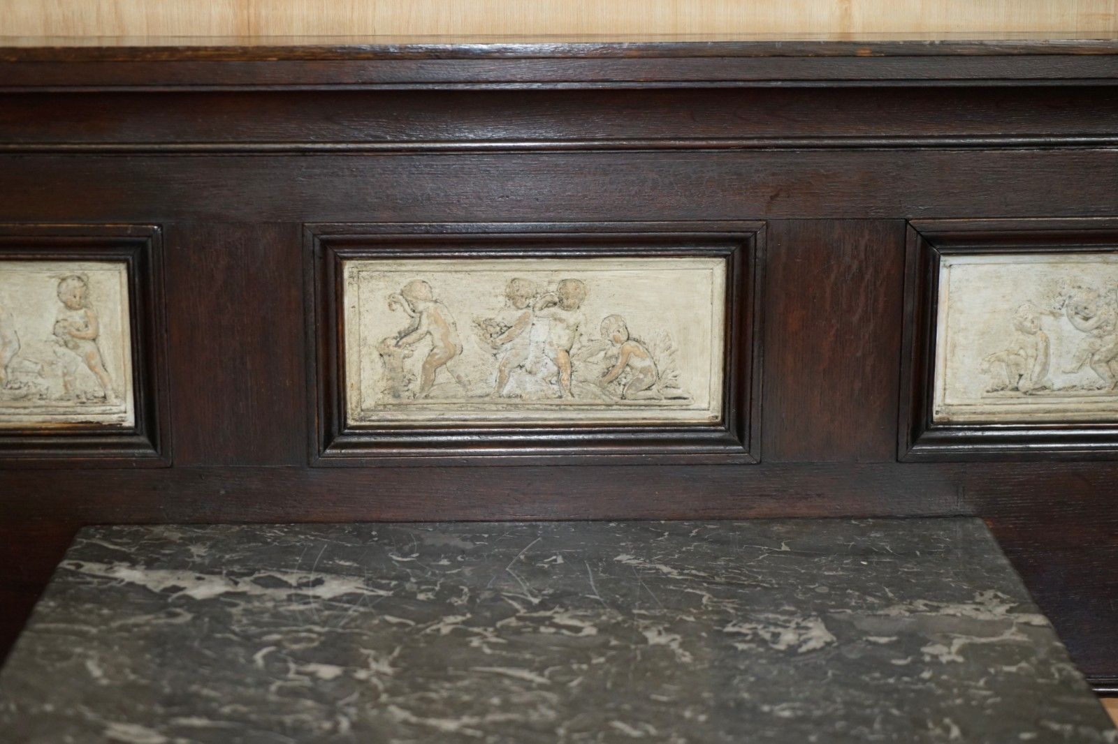 John Maple & Co Mahogany & Marble With Italian Plaster Friezes Umbrella Stand photo vinterior
