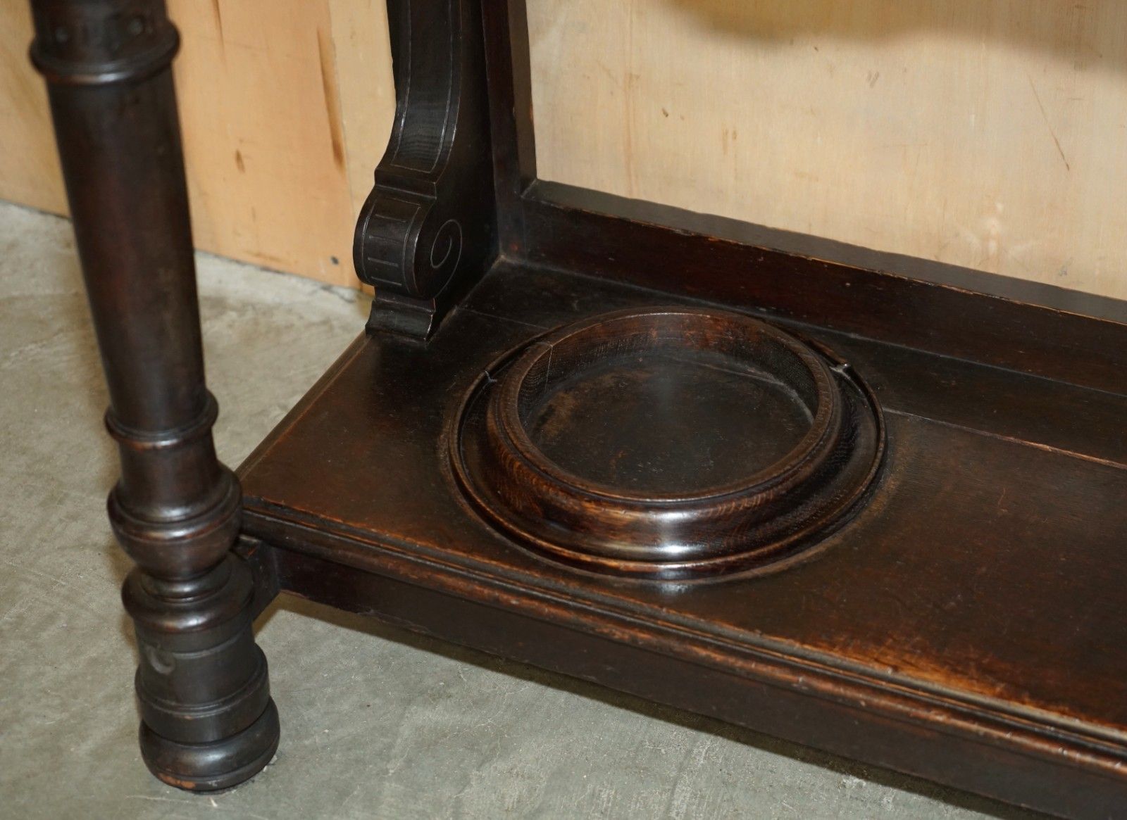 photo buy John Maple & Co Mahogany & Marble With Italian Plaster Friezes Umbrella Stand