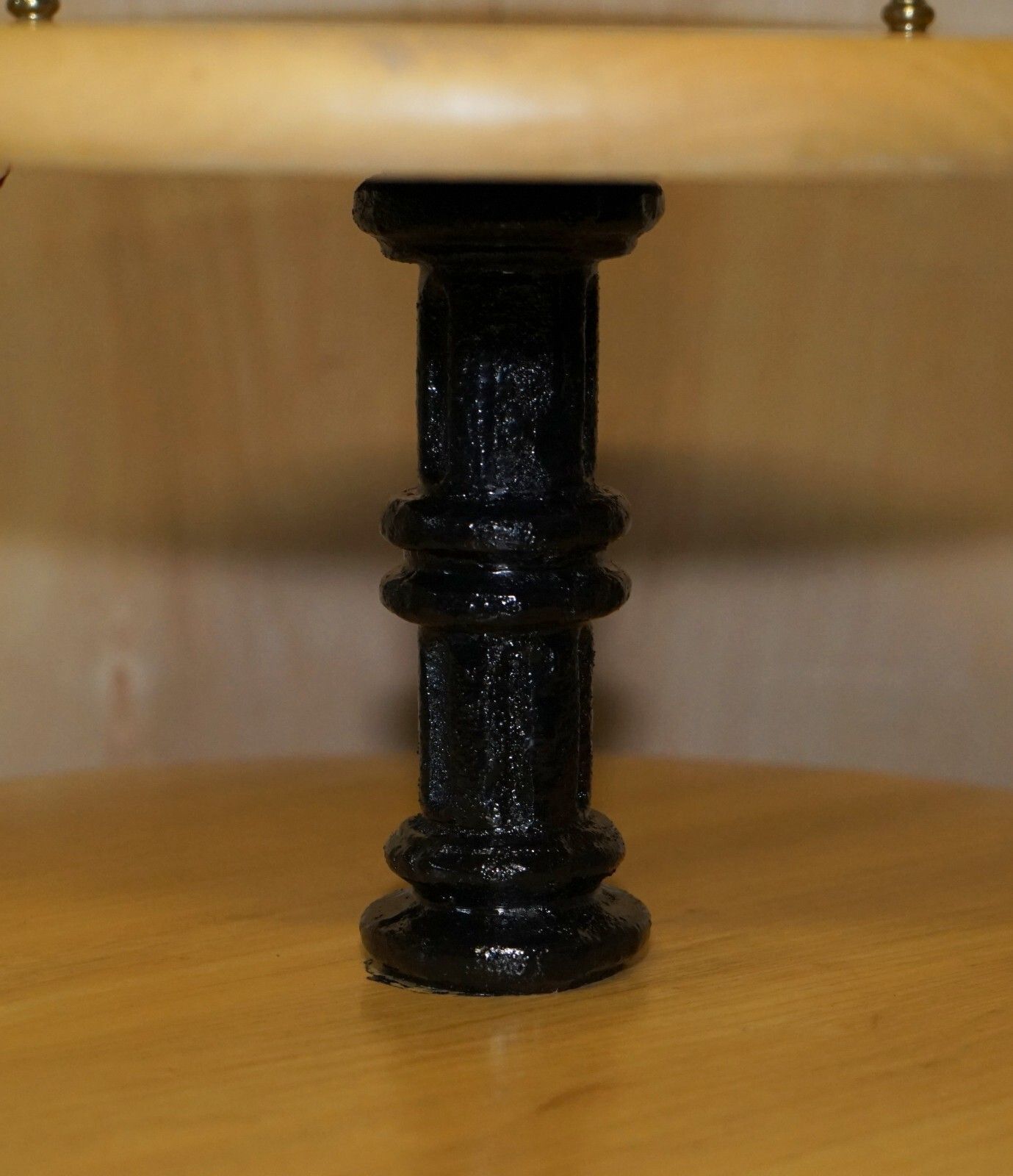 Lovely Cast Iron Cocktail Bar Top Table With Gallery Rail photo vinterior