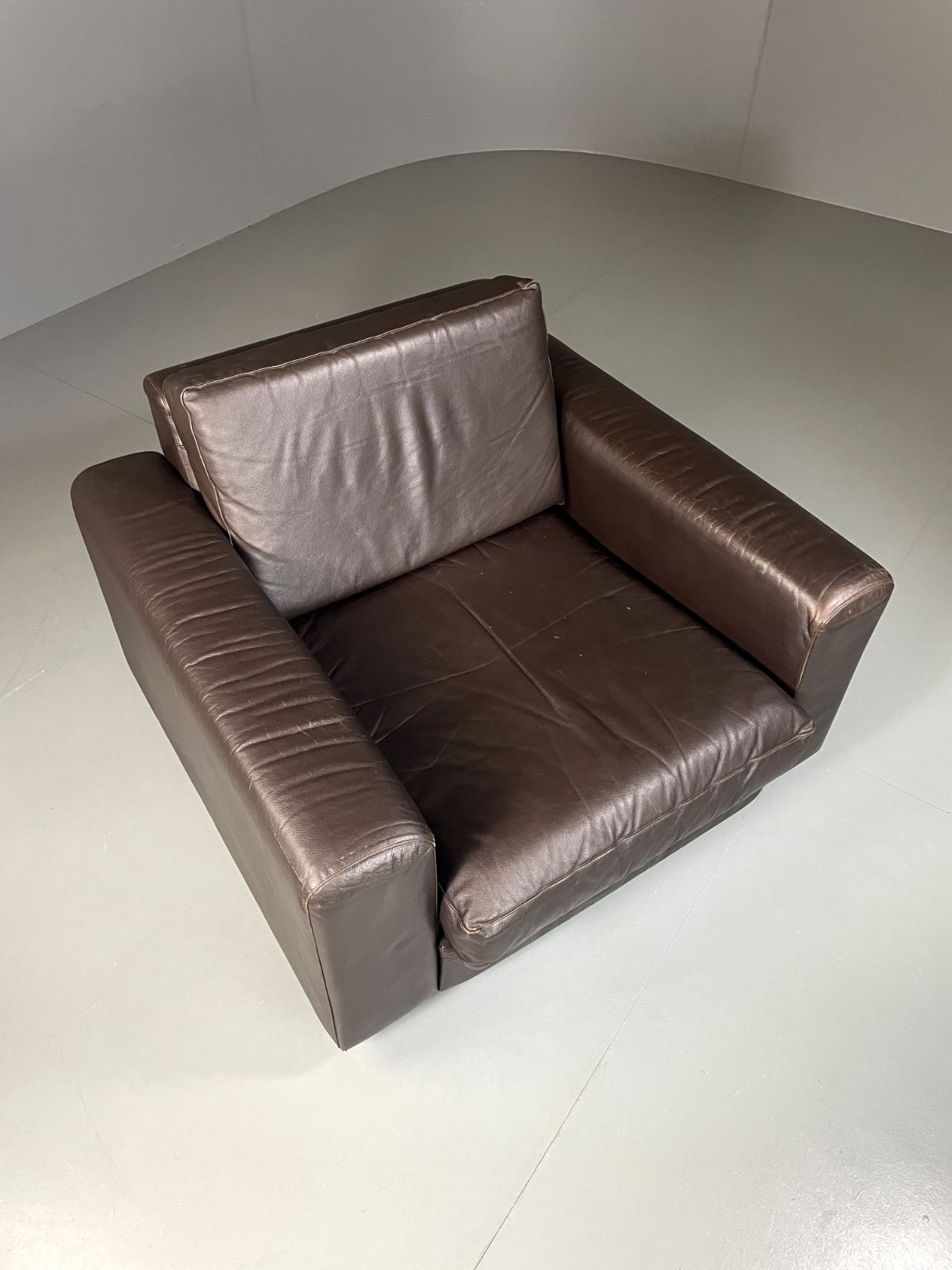 Danish Leather Lounge Chair Vintage 1970s Retro Mcm Eb5406 Mnor photo furniture