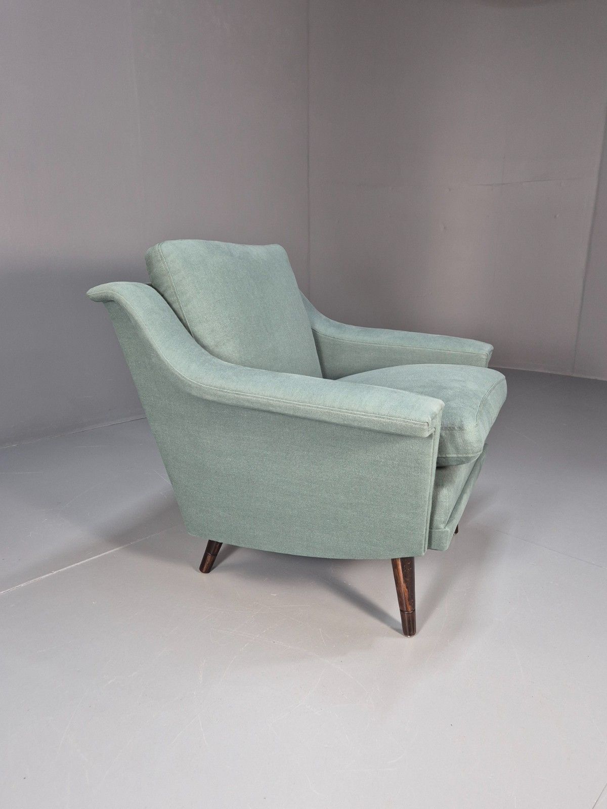 Furniture Vintage Danish Lounge Chair New Upholstery 1960s Retro Eb6538 Mnor photo