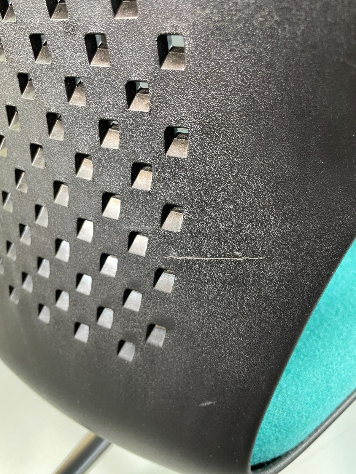 Furniture Vintage Desk Chair Turquoise Black Plastic Calibre Mint 401 Eb6830 Mswi photo