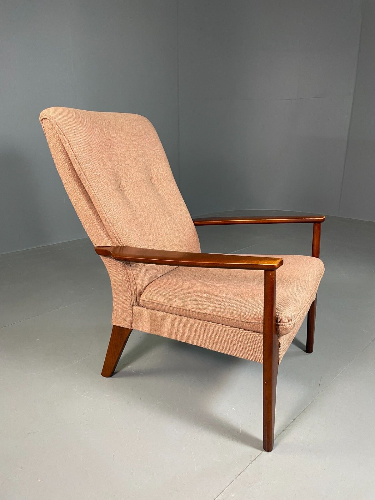 Vintage Lounge Chair Beech Frame Pink Parker Knoll Retro Mcm Eb6977 Mnor photo buy