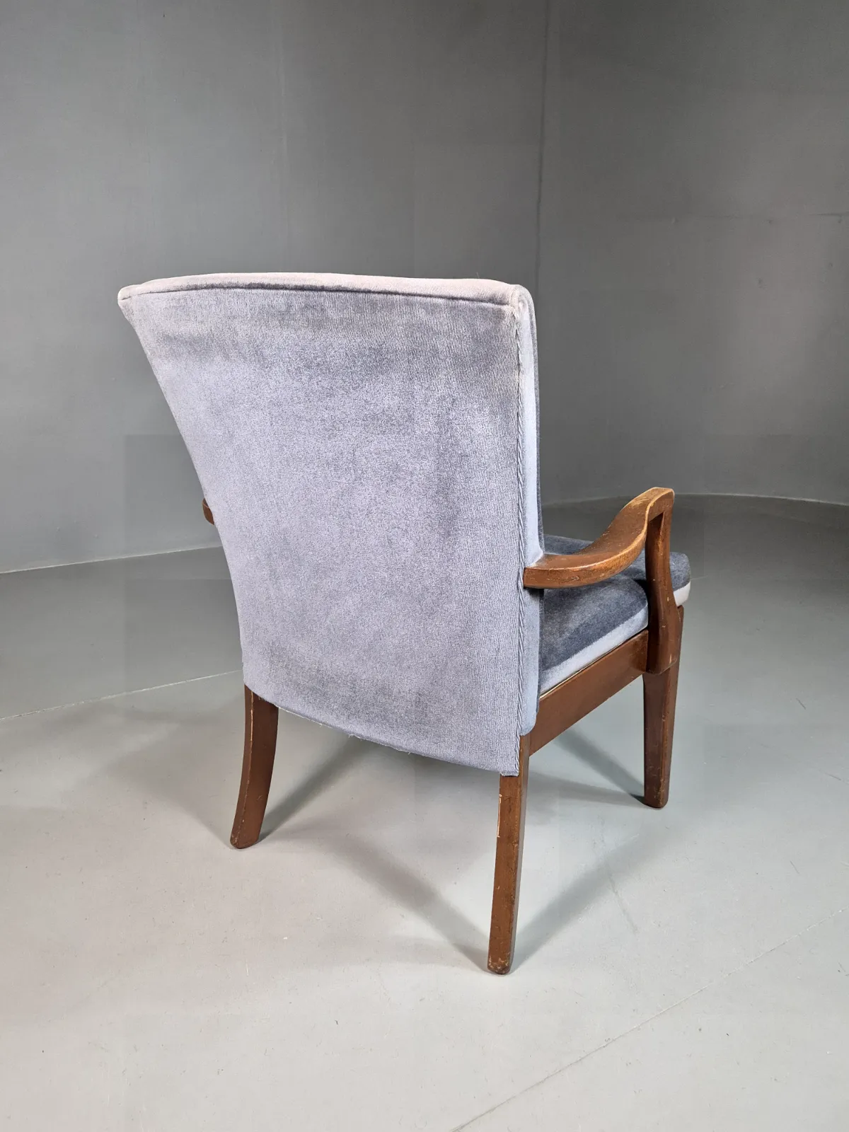 photo for sale Vintage Lounge Chair Lilac Cotton Velour Beech Parker Knoll Retro Eb7309 Mnor